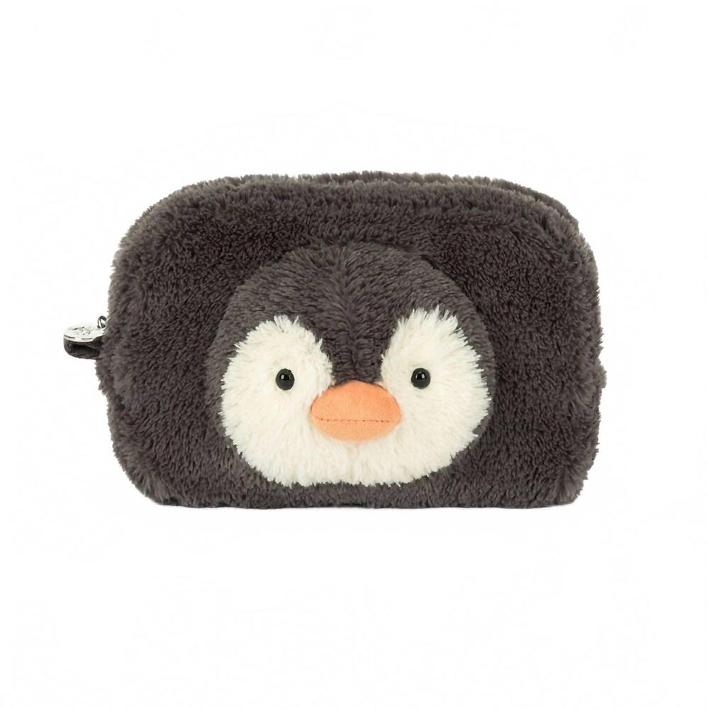 NEW JELLYCAT peanut penguin pouch in black